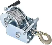 Heavy Duty Hand Winch 600Lbs Hand Crank Strap Gear with 8m Steel Wire Manual Operated Two-Way Ratchet ATV Boat Trailer Marine for Trailering or Loading Boats Personal Watercraft and Lawn Equipment