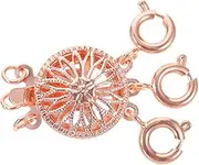 Veemoon Layering Clasp for Necklaces Ring Jewelry Separator Hook Keep Necklaces from Tangling for Stackable Necklaces and Bracelets