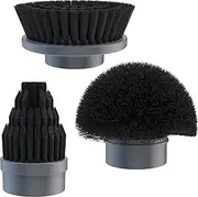 JULY HOME Replacement Brush Heads Kit 3pcs for Electric Spin Scrubber, Power Spin Scrubber Replacement Brush Heads for Cleaning Bathroom, Kitchen, Tile, Floor, Tub, and Shower (Black)