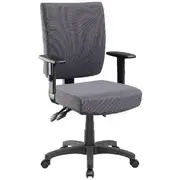 Flash II Deluxe Heavy-Duty Ergonomic Chair with Arms Charcoal