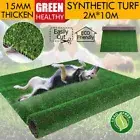2x10M 20SQM Artificial Grass Synthetic Turf Garden Green Plastic Fake Plant Lawn