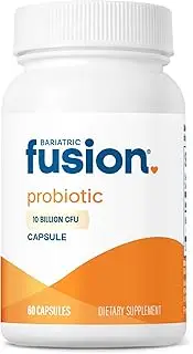 Bariatric Fusion Probiotic Capsules Designed for Bariatric Patients, 10 Billion Live Organisms to Support Digestive and Immune Health, Easy to Swallow Capsule - 60 Count