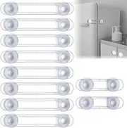 10Pcs Adhesive Cabinet Drawer Door Latches,Child Safety Cabinet Cupboard Door Proofing Lock,Child Safety Cupboard Door Strap Lock,Baby Proofing Safety Lock Cabinet Lock,Kids Safety Cabinet Drawer Lock