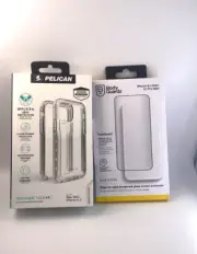 BUNDLE - Pelican Voyager Clear Case for Apple iPhone 13 Clear & Screen Protector