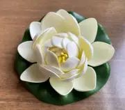 Ganz 4" Floating White Flower on Lily Pad for Pond Pool Fountain Garden Decor