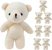 HONMEET 8pcs Mini Bear Keychain Pendant Adorable Soft Animal Decor for Bags Hanging Ornaments Lightweight for Home and Present Decorations