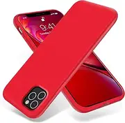 OTOFLY Soft Silicone Designed for iPhone 11 Pro Max Cases,[Military Grade Drop Protection] [Anti-Scratch Microfiber Lining] Shockproof Protective Phone Case Slim Thin Cover 6.5 inch Red