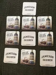 Jameson Whiskey 10pk Coasters (commercial Grade) Free Ship USA. Double Sided