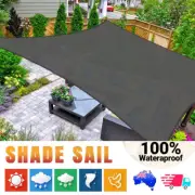 AU Extra Heavy Duty Shade Sail Shade Cloth Sun Triangle Rectangle Waterproof