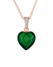Genevive 14K Rose Gold Vermeil Pendant Necklace