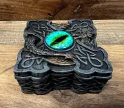 Dragon Eye Resin Trinket Box 3.5" x 1.5"