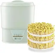 Automatic Bean Sprouts Maker, Ingredient Grower, 360° Rotary Sprinkler Thermostatic Incubator Germinator, 2 Layer Sprouting Seedling Tools, Bean Seed Cereal Sprouts Machine for Home Kitchen Use