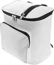 DONFAMDS Motorcycle Handlebar Bag Front Storage Bag for Helmet Essentials Durable Rainproof Design for Adult Bikes Scooters Easy Access Ample Space White