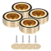 4pcs Subwoofer Isolation Pad 58x22mm Speaker Isolation Pad Spikes M4 Gold