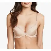 Calvin Klein Bra 40C Seductive Comfort Lace Demi Underwire Nude Multi Wear NEW
