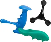 3Pcs Point Body Massagers, 3 Legged Massage Knobs, Hand Held Thumb Protector Tool for Hands Waist, Set A