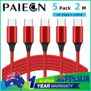 2M USB C Type C Fast Charger Cable Bulk Lot For Samsung Android Charging Cord