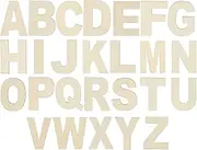 52 Pieces 4 Inch Wooden Craft Letters, 4 in Unfinished Wood Alphabet Letters for Crafts for Wall Decor, DIY Painting, ABCs Learning