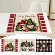 Holiday Decoration Placemat Christmas Faceless Doll Placemat Home Kitchen