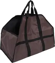 LABRIMP 1Pc Large Capacity Firewood Storage Bag Oxford Log Carrier for Outdoor Camping Handle Keeps Dirt Chips Inside