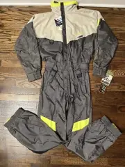 Vtg Ski Suit Snowsuit Rainsuit One Piece Nevica Gray Men’s Sz 38 Medium
