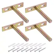 4Pcs 3 Inch Wall Mounting Floating Shelf Bracket Blind Shelf Support, Colorful