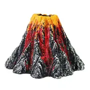 Catzon Aquarium Volcano Ornament Kit with Air Stone Bubbler Fish Tank Decorations Large/Small-SZ12