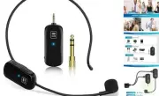 Wireless Microphone Headset, 2.4G Wireless Headset Mic and Handheld Mic 2 in