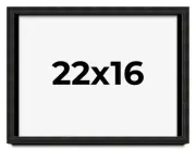 22x16 Shadow Box Black Rustic Barnwood Display Frame | 1.125 Inch Deep | 0.875