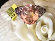 Morganique Quartz with Orissa Rhodolite Ring-one of my favorites!