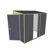 Build-A-Shed 1.2 x 2.3 x 2.0m Skillion Single Sliding Side Door Shed - Grey