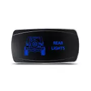 Rocker Switch for Jeep Wrangler JK Rear Lights Symbol - Horizontal - Blue LED