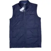 Cutter & Buck Stealth Hybrid Quilted Mens Big and Tall Windbreaker Vest size LT