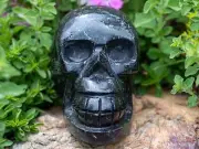 COPPERNITE Crystal Skull, Gothic Home Decor, Memento Mori, Halloween Decor 40196