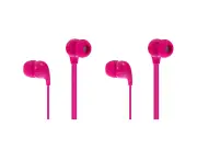 2x Moki 45° Comfort Buds In-Ear Earphones 3.5mm Jack f/FM Radio/iPad/Laptop PNK