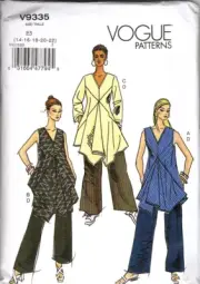 Vogue V9335 Misses Tunic and Pants Size 14 to 22 Uncut Sewing Pattern