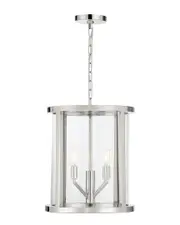 Crystorama Devon 4 Light Polished Nickel Lantern