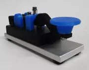 CW Morse Code Keys Camel Back Morse Code Key with 1/4" Aluminum Base, Blue