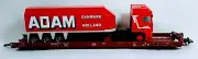 Marklin HO 4741 Depressed Flat Car with Model Semi "Adam"