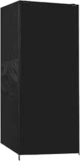 Fridge Cover,Upright Fridge Protector - Zipper Design Waterproof Storage Shelf Cover, Heavy Duty Black Appliance Covers for Home Dorm