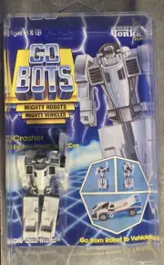 Vintage 1984 Tonka GoBots Crasher [#21], White Rothmans Porsche, Unpunched