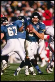 Quarterback Mark Brunell Jacksonville Jaguars drops back to pas- 1995 Old Photo