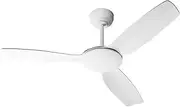 Vevare 52" Ceiling Fan with Remote Control, Fan with 3 ABS Blades 5 Speed DC Motor, Flush Mount Ceiling Fan for Bedroom, Kitchen, Living Room, White