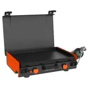Burner Propane Camping Griddle Latching Hood and Handle Adventure Ready 20x14