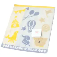 在飛比找Yahoo奇摩購物中心優惠-RAINBOW BEAR 日本製可愛小熊LOGO小方巾(馬戲