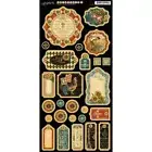 Graphic 45 French Country Collection Bonjour Merci Chipboard Tags Buttons Accent