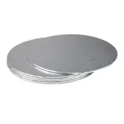 Cake Board Round Silver Sweets Disposable 2.8mm sizes: 3" to 16"-Same Day Post