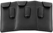 [Calabria] Large Designer Soft Eyeglass Case ; Durango Metal Clip in Black or Brown