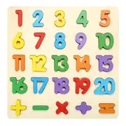 1 Set Wooden Puzzle Hand Grab Board Toy Alphabet Letters Numbers Toddler Kids Early Learning Toys Gift