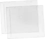 LABRIMP 2pcs CD Storage Cases Transparent Design for Music Game Discs Portable DVD Holders for Travel Dustproof Scratch Resistant Protection for Organizing Discs